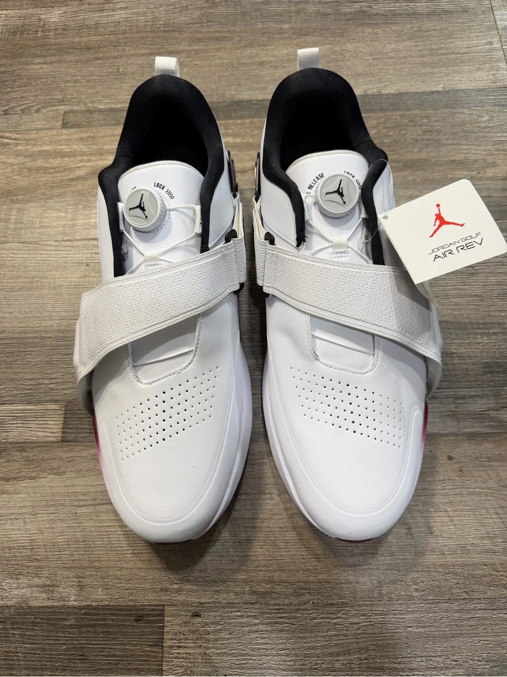 Nike Air Jordan Rev Golf Shoes White Black Team Red FV6338-104